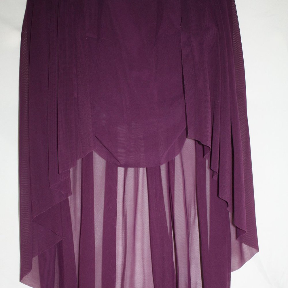 Purple high low dance skirt
